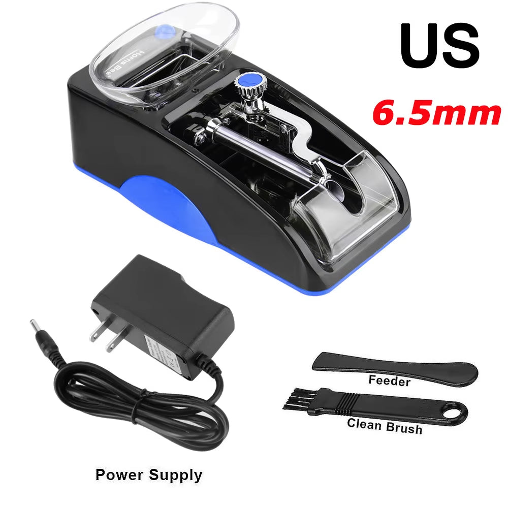 6.5/8Mm Cigarette Rolling Machine Electric Automatic Injector Maker Smoke Tool EU US Plug Tobacco Roller DIY Smoking Accessories