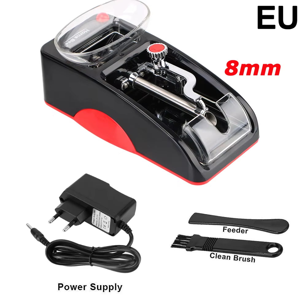 6.5/8Mm Cigarette Rolling Machine Electric Automatic Injector Maker Smoke Tool EU US Plug Tobacco Roller DIY Smoking Accessories