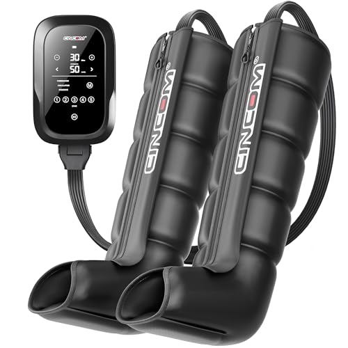 CINCOM Leg Massager Recovery System, Cordless Air Compression Boots for Circulation, Sequential Compression Device for Athletes Legs Feet Massage