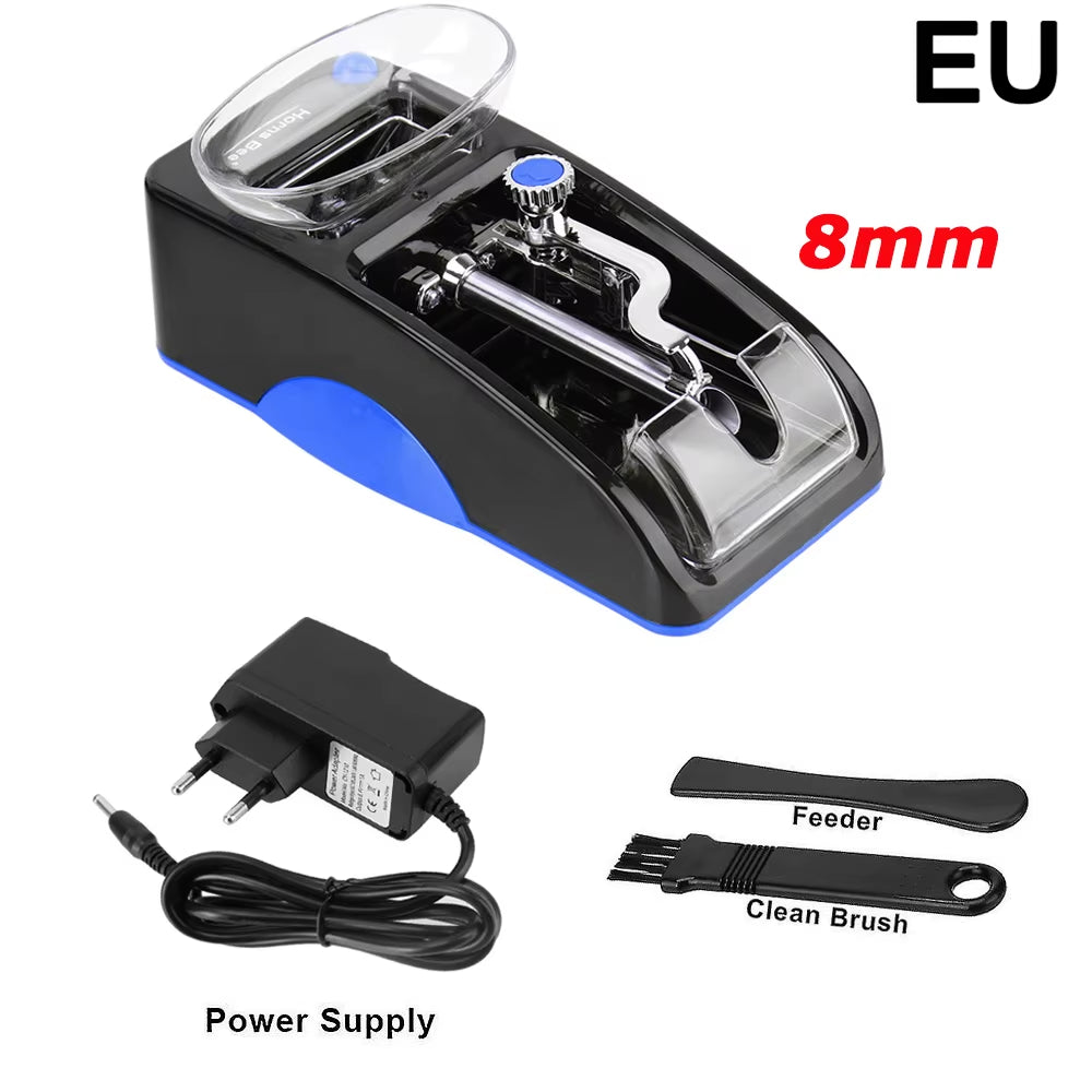 6.5/8Mm Cigarette Rolling Machine Electric Automatic Injector Maker Smoke Tool EU US Plug Tobacco Roller DIY Smoking Accessories