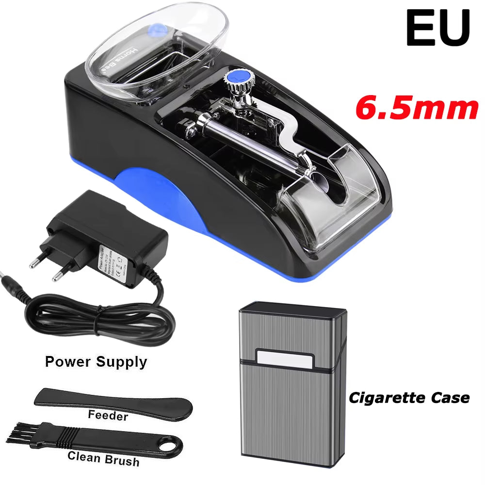 6.5/8Mm Cigarette Rolling Machine Electric Automatic Injector Maker Smoke Tool EU US Plug Tobacco Roller DIY Smoking Accessories