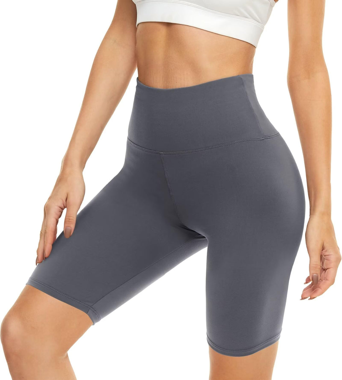 HIGHDAYS 5” Biker Shorts for Women - High Waist Tummy Control Stretch Spandex Workout Yoga Running Gym Underwear