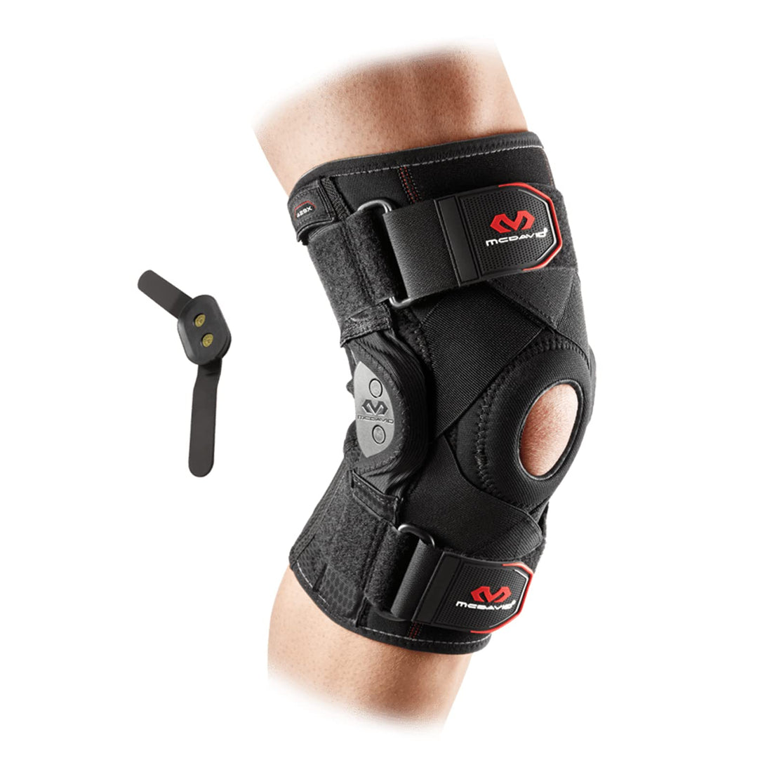 McDavid Hinged Knee Brace for Men and Women, Knee Brace with Side Stabilizers, Knee Compression Sleeves and Stability Straps for ACL, LCL, Arthritis, Tendonitis, MCL, Patella, Left and Right