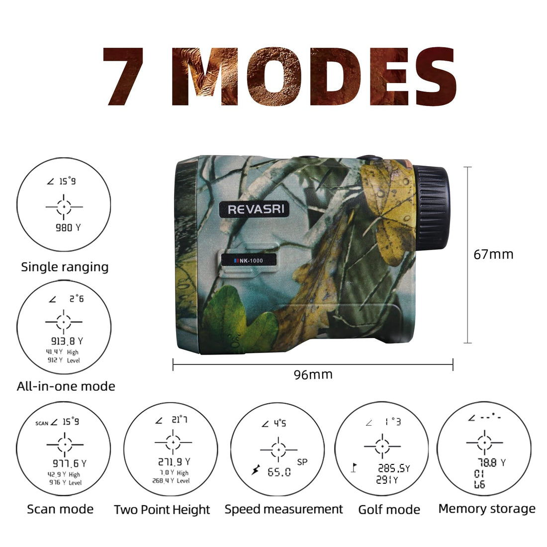 Hunting Laser Rangefinder - 1000 Yard Range with Rechargeable Battery | Fast Target Lock Technology | HD Clear Vision for Bow & Rifle Hunters