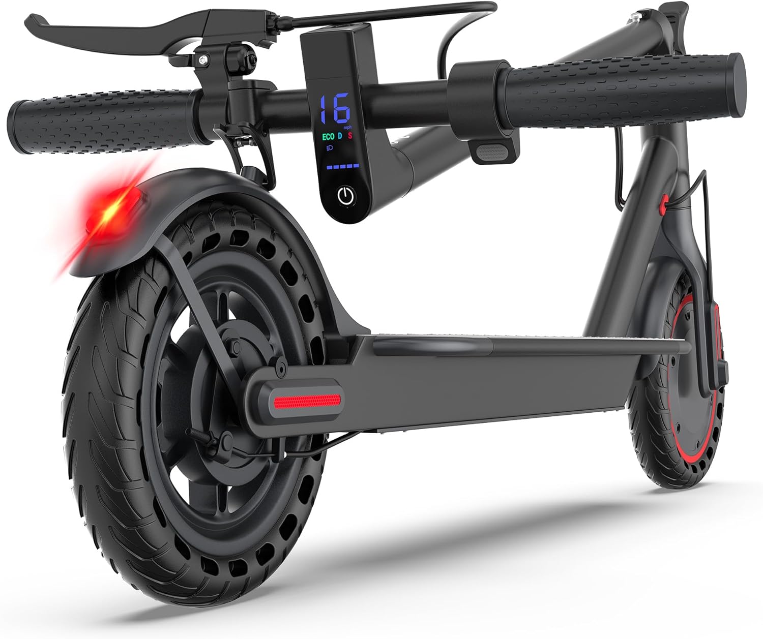 Electric Scooter for Adults & Teens, 350W Motor Up to 16 MPH, 12 Miles Range, 8.5" Honeycomb Tires, APP Control, Foldable E-Scooter with Dual Braking & LED Display, Lightweight Commuting Scooter