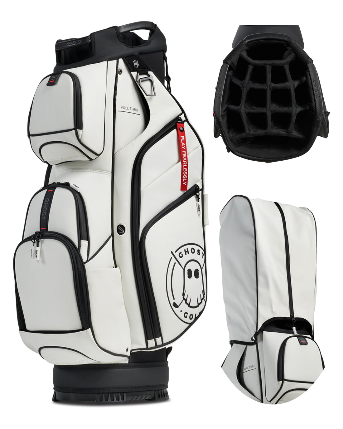 Ghost Golf Cart Bags, GT-14 - Golf Bags for Men & Women, 14-Way Dividers with Premium Materials & Magnetic Pockets - Golf Bag Capacity with 11 External Pockets