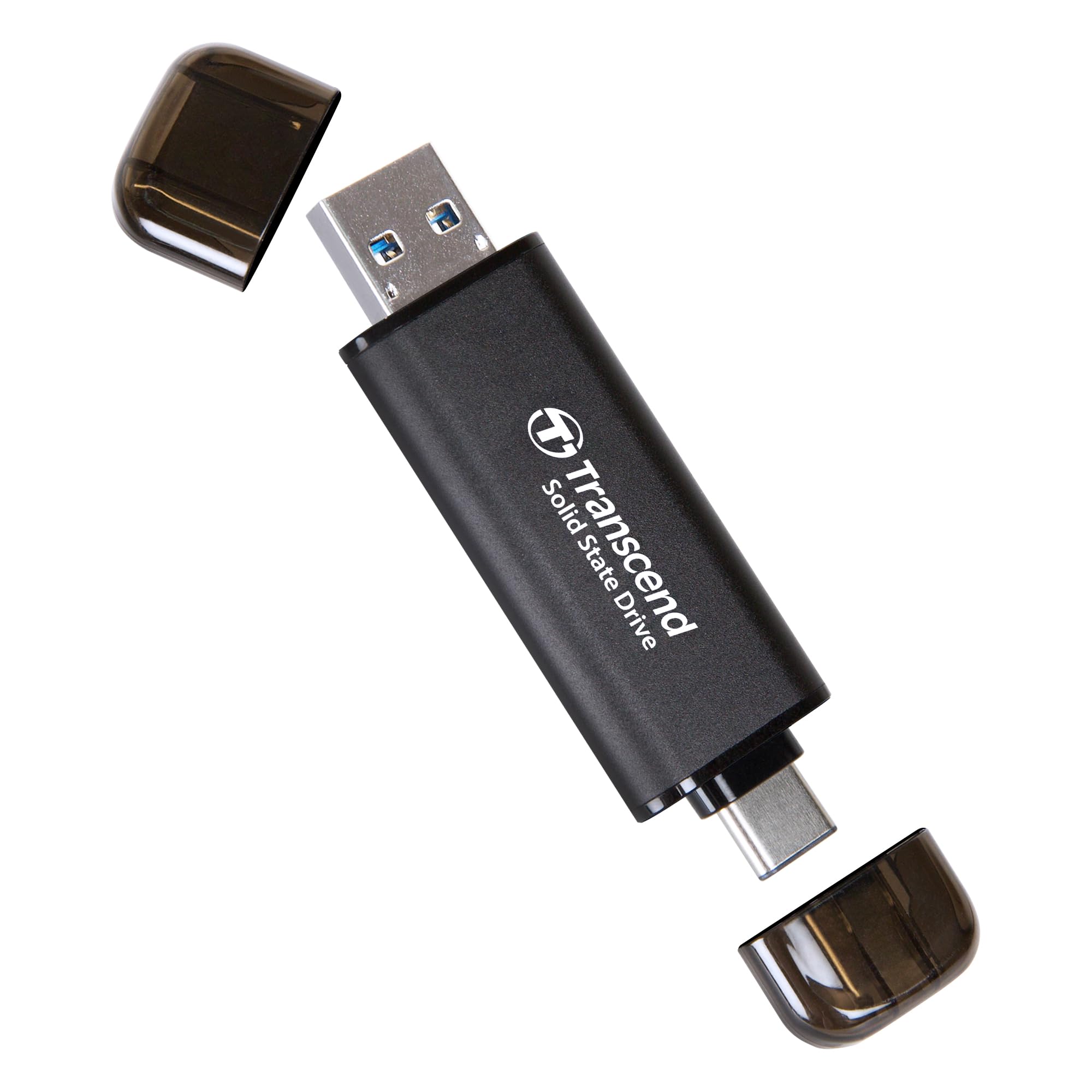 Transcend 512GB External SSD, Up to 1,050MB/s, Dual USB Flash Drive for iPhone&iPad&Mac, Windows&Android, Tablet&PC, Smart TV, USB 3.2 Gen 2 Thumb Drive Photo Stick, 2-in-1 Type C &Type A Memory Stick