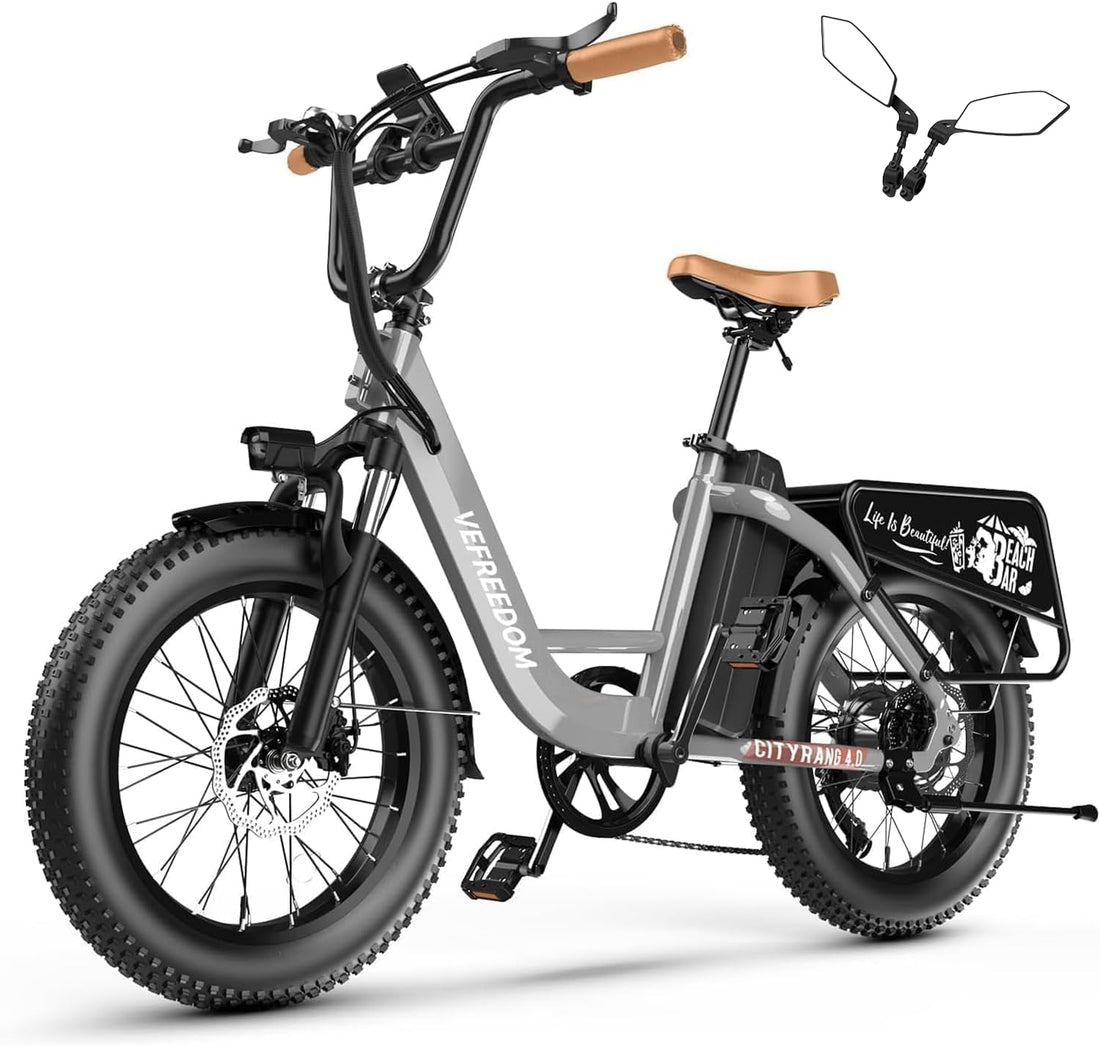 EUY Electric Bike for Adults with Peak 1500W Motor, 48V 20Ah Removable Battery Fast Ebike,Max 70Miles & 30MPH,20" x4.0 Fat Tire Commuting Electric Mountain Bike,7-Speed, Step-Thru Bicycle