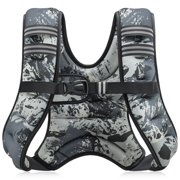 ZELUS Weighted Vest, 6lb/8lb/12lb/16lb/20lb/25lb/30lb Weight Vest with Reflective Stripe for Workout, Strength Training, Running, Fitness, Muscle Building, Weight Loss, Weightlifting