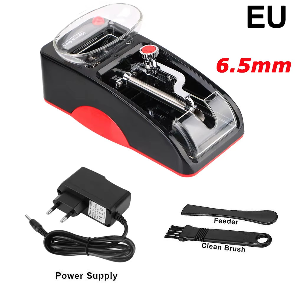 6.5/8Mm Cigarette Rolling Machine Electric Automatic Injector Maker Smoke Tool EU US Plug Tobacco Roller DIY Smoking Accessories