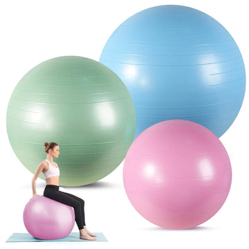Honoson 3 Pcs Exercise Ball Large Yoga Ball Pregnancy