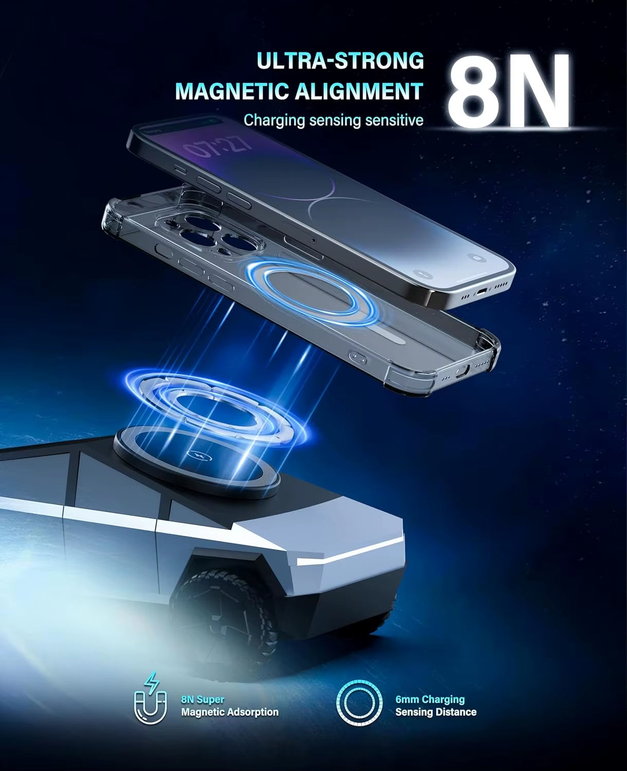 3 in 1 LED Light for Magsafe Charging Magnetic Fast Wireless Charger for Iphone 16/15/14/13/12 Apple Watch 1-10 Airpods Samsung