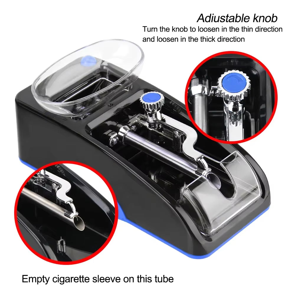 Electric Automatic Cigarette Rolling Machine Cigar Roller Smoking Tool EU Plug Injector Maker DIY Accessories