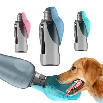 800ml Dogs Water Bottle Portable High Capacity Leakproof Pet Foldable Drinking