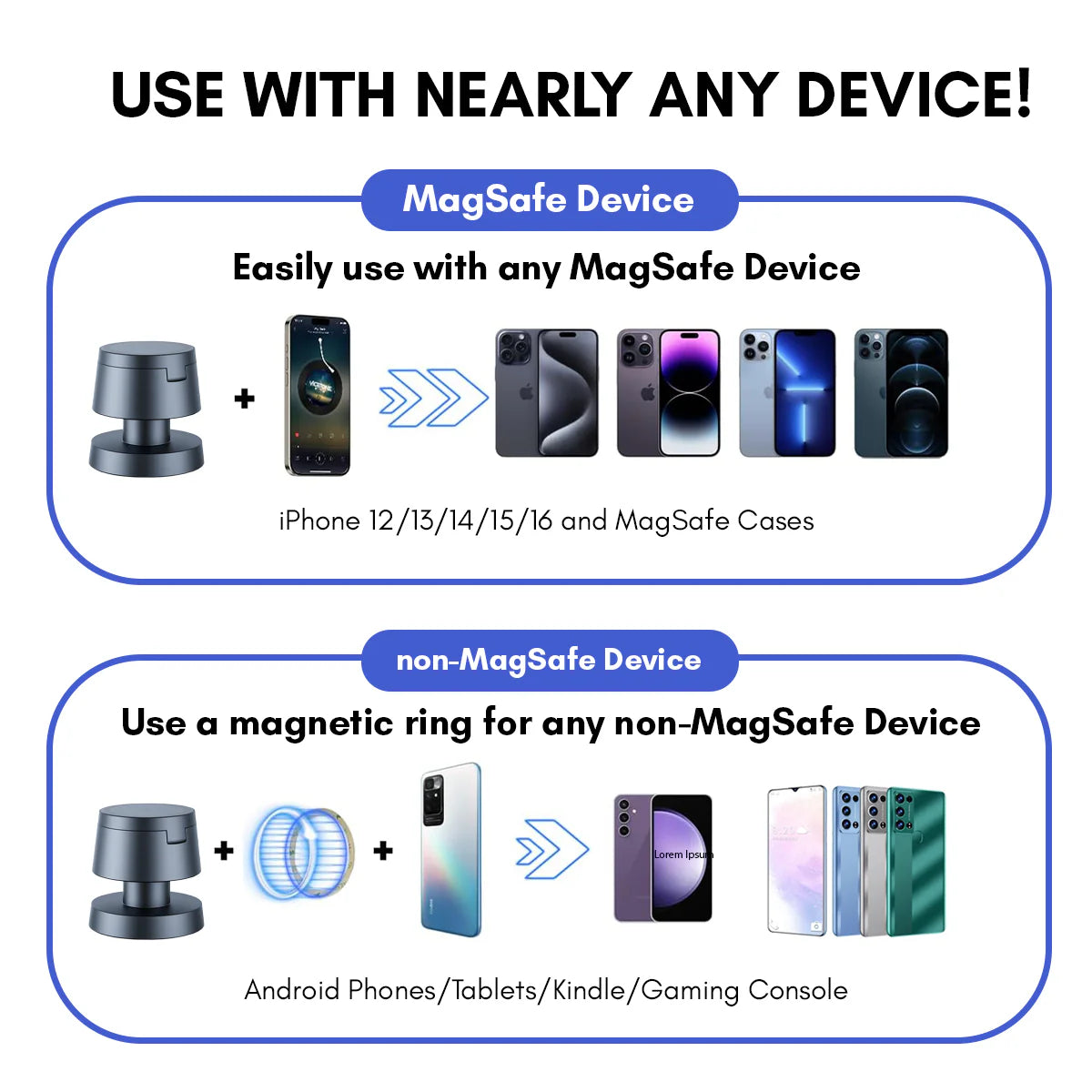 Mushroom Style 4-In-1 Wireless Charging Stand with Lamp