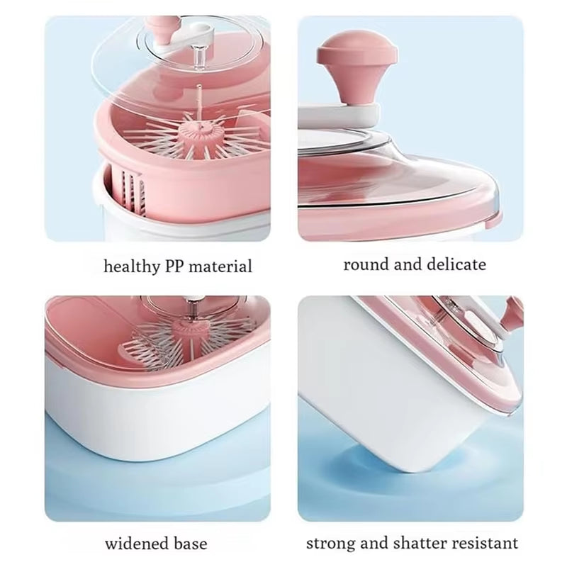 -FQYL Portable Fruit and Vegetable Washer with Brush, Fruit Washing Bowl for Easy Cleaning