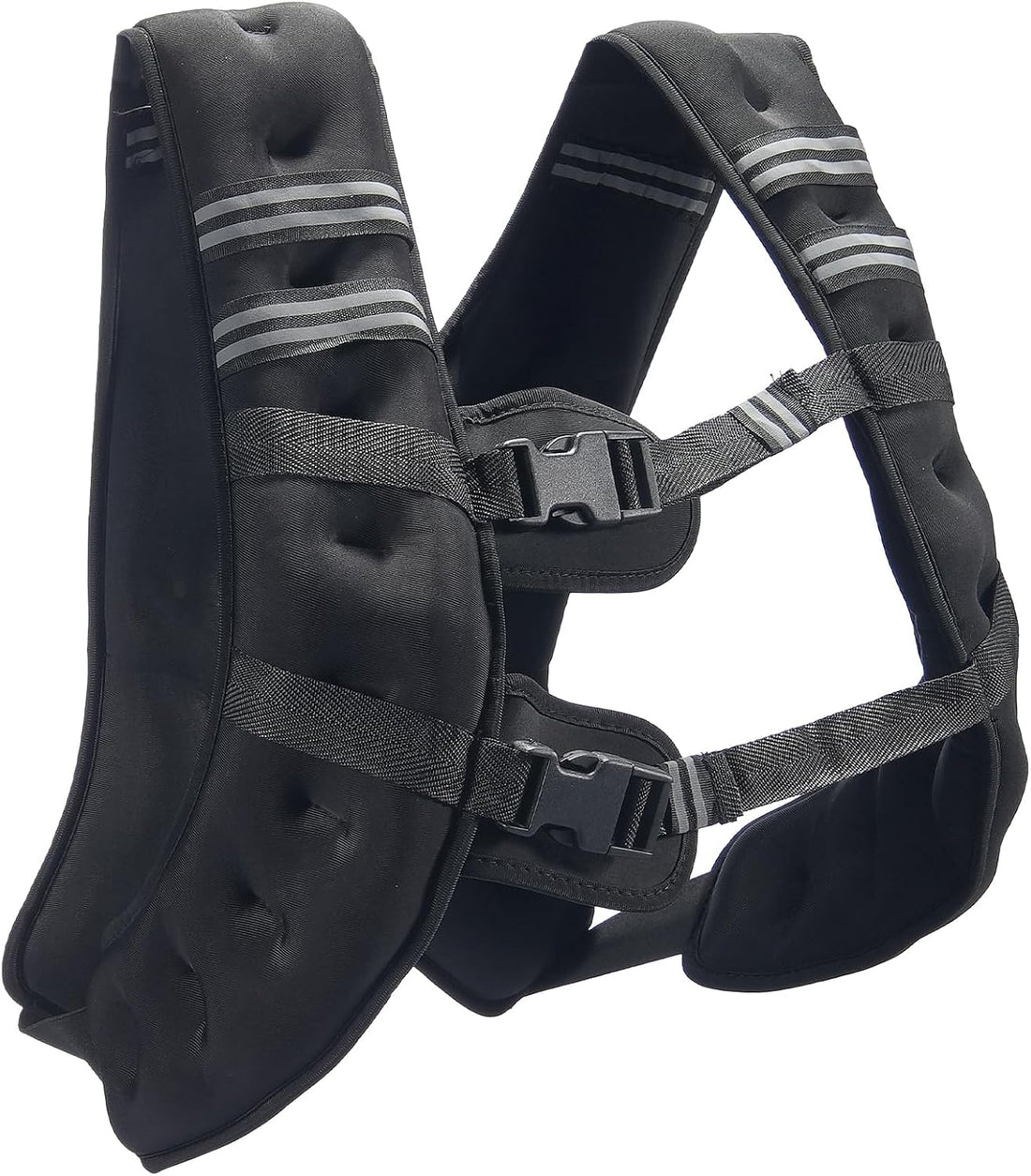 VEVOR Weighted Vest 30 lbs Weight Vest with Reflective Stripe Adjustable Buckle Body Weight Vest for Men Women Workout Equipment for Strength Training Running Jogging Fitness and Weight Loss